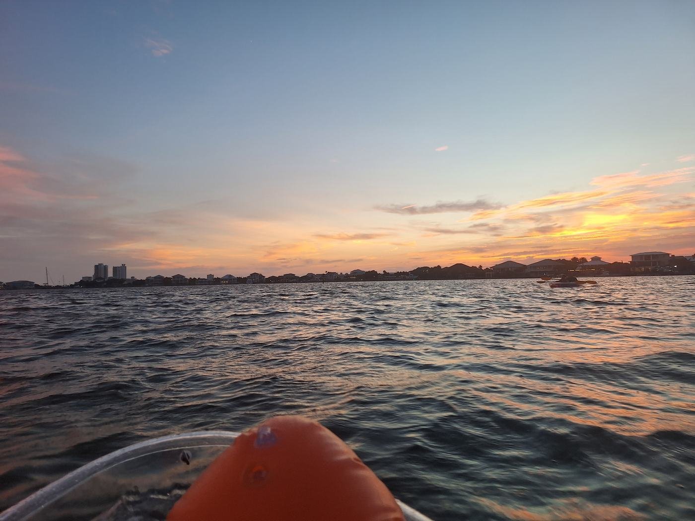 Sunset from a kayak, Florida